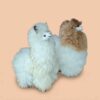 Adorno Mediano de Alpaca Artesanal en Lana Natural y Cuero