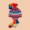 Chullo Andino Artesanal de Lana de Alpaca Tejido a Mano