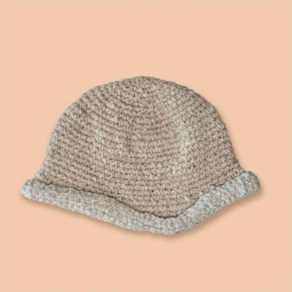 Gorra Tejida Tipo Piluso de Lana de Alpaca Unisex Hecha a Mano