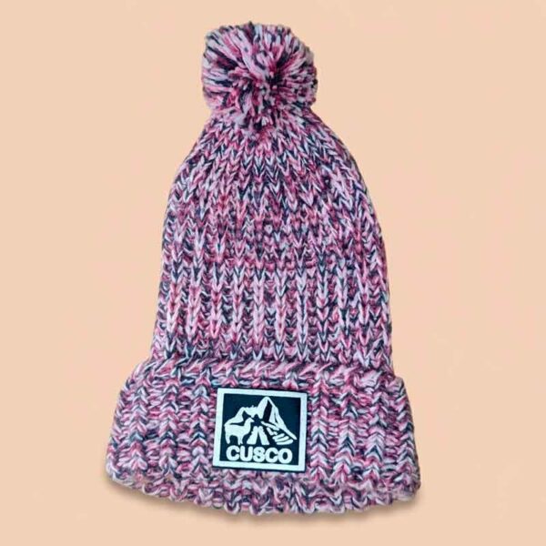 Gorra Tejida de Lana de Alpaca Unisex con Pompon Cusco